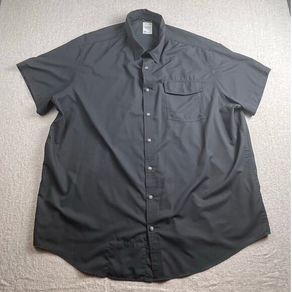Solaris Outdoors Men’s 3XB Gray Vented Short Sleeve Button Front Shirt Hiking - Picture 1 of 9